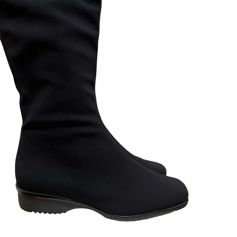 Ara Womens Paula‎ Tall Waterproof Neoprene GoreTex Boots Size 4.5 Black Winter